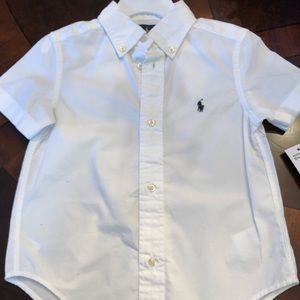 Ralph Lauren white polo button down shirt 3t
